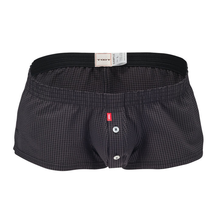 Gingham Seersucker Fit Trunks,darkgray, medium image number 0