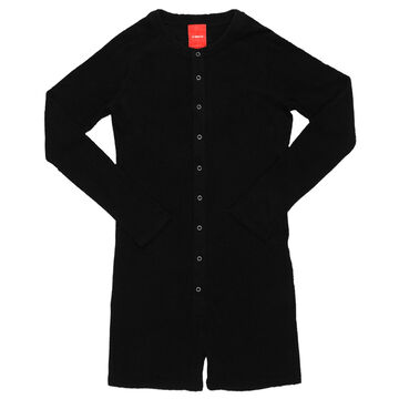 Pile Union Suit,black, small image number 0