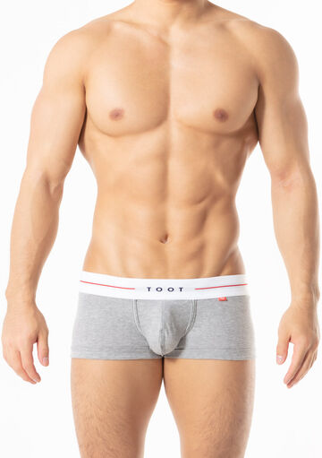 Rough Trimmed Cotton Jersey Boxer,gray, small image number 1