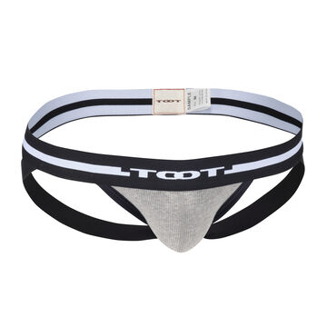 Ribbed Front Jockstrap,black, small image number 0