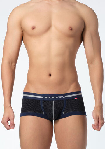 Herringbone Cotton Boxer,navy, small image number 1