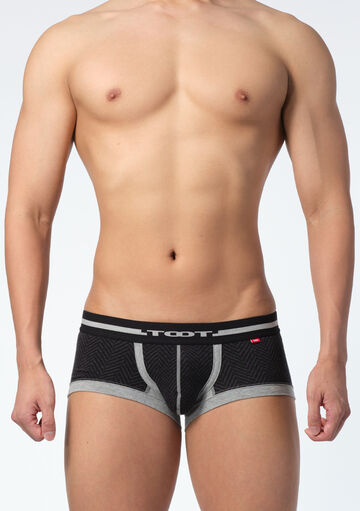 Herringbone Cotton Boxer,darkgray, small image number 1