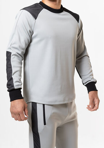 Layered Mesh Pullover,gray, small image number 4