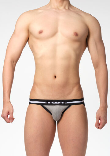 Ribbed Front Jockstrap,black, small image number 1