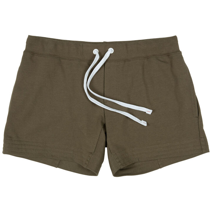 Solid Drawcord Shorts,olive, medium image number 0