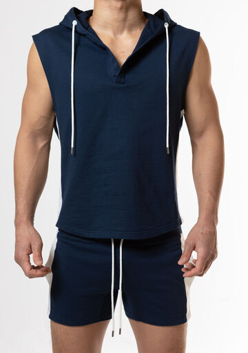 Side Line Sleeveless Parka,navy, small image number 1