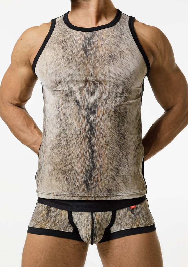 Wolf Fur Print Set,brown, medium image number 1