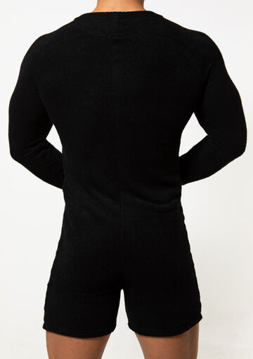 Pile Union Suit,black, small image number 3
