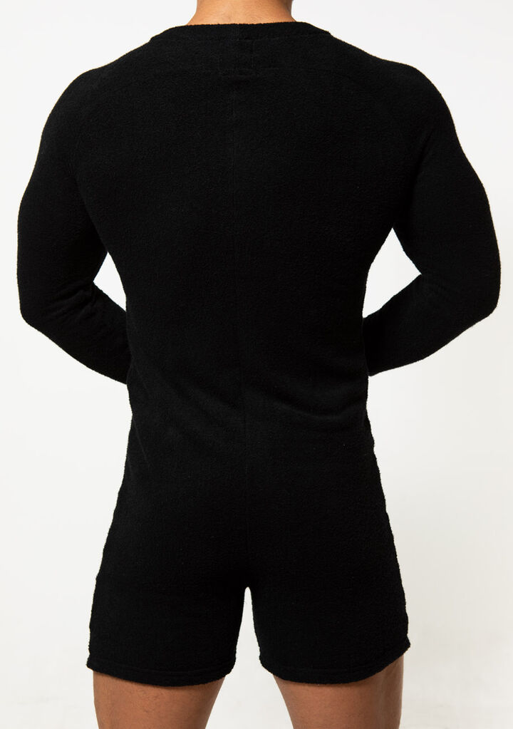 Pile Union Suit,black, medium image number 3