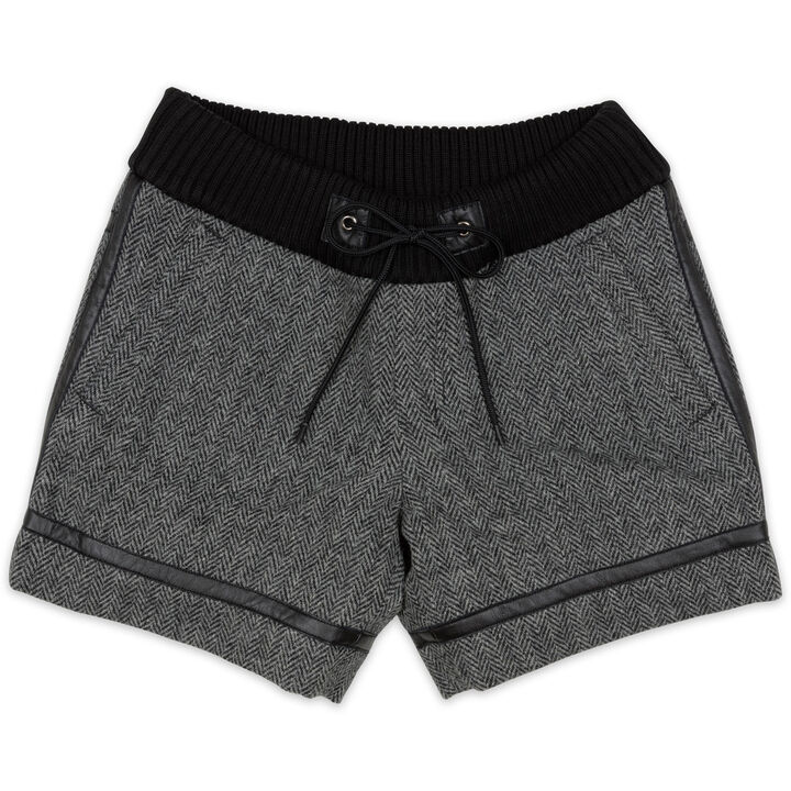 tweed short pants,black, medium image number 0