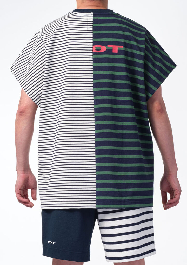 Marine Stripe Sleeveless T-shirt,, medium image number 2