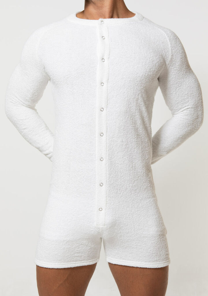 Pile Union Suit,white, medium image number 1