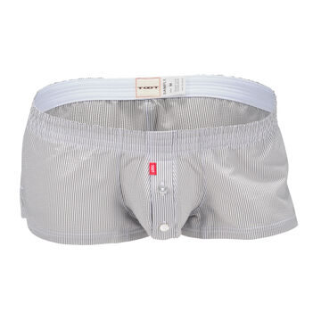 Striped Seersucker Fit Trunks,gray, small image number 0