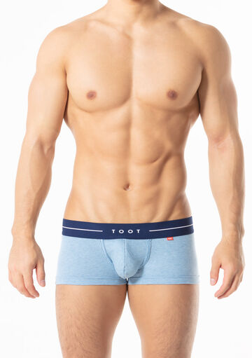 Rough Trimmed Cotton Jersey Boxer,saxe, small image number 1
