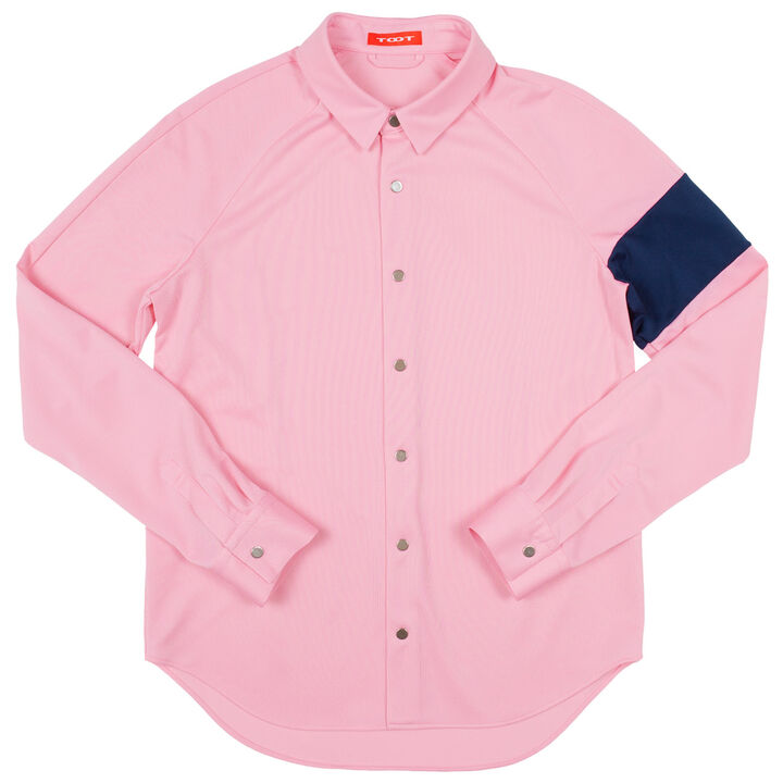 Vivid Line Sleeve Shirt,pink, medium image number 0