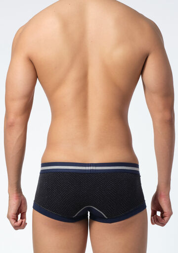 Herringbone Cotton Boxer,navy, small image number 2