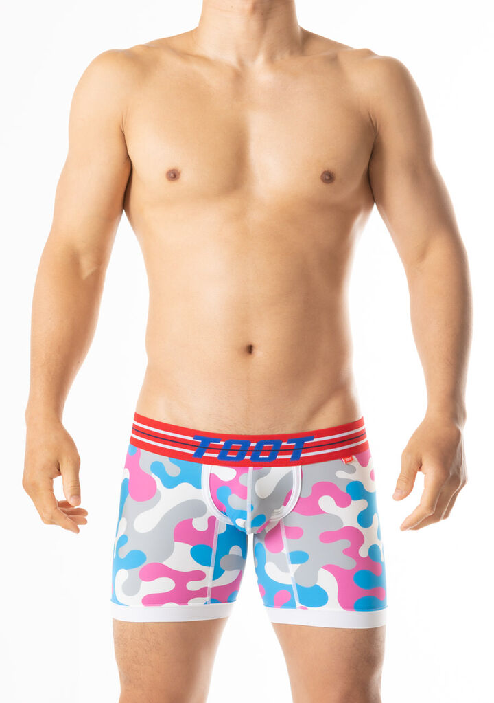 Vivid Camo Long Boxer,red, medium image number 1