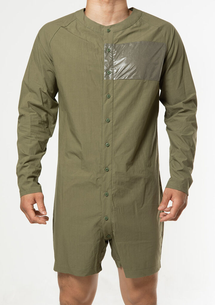 Solid Union Suit,olive, medium image number 1