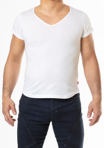 Organic Cotton V-neck T,white, small image number 1