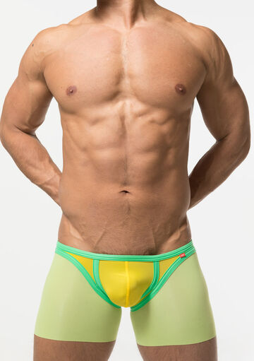 Bikini Line Short Boxer,yellow, small image number 1