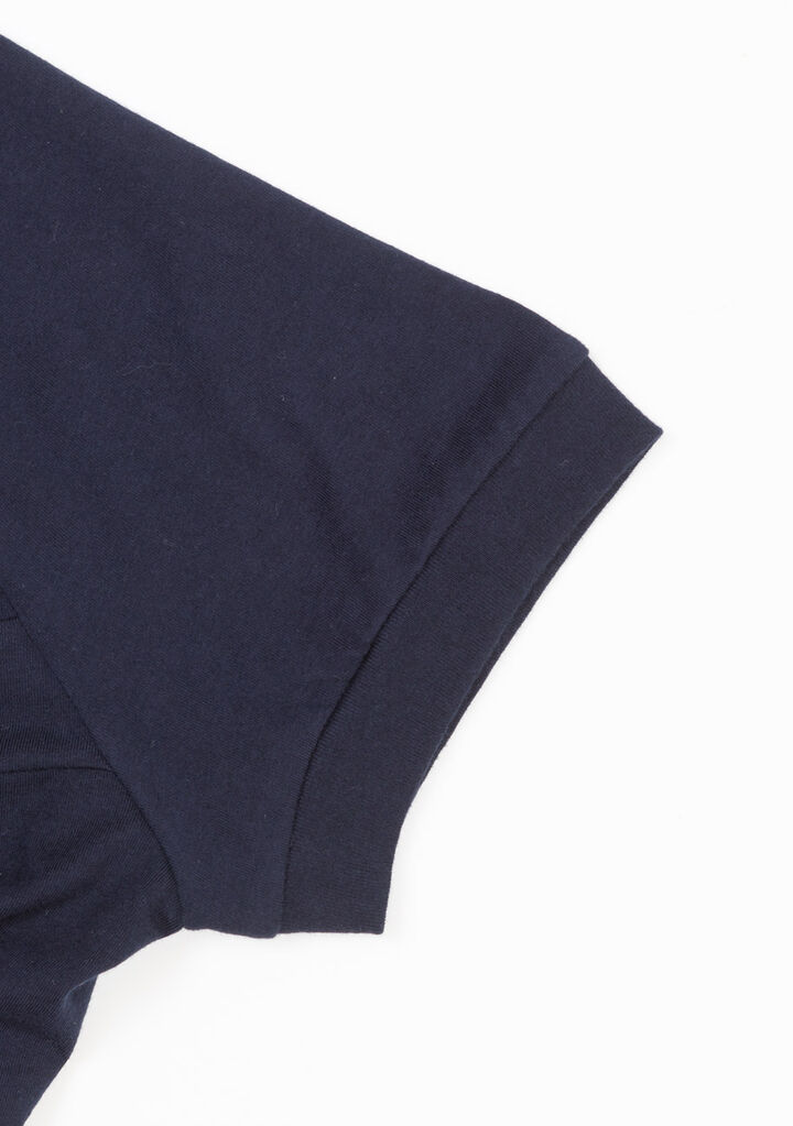 Chest Line Short-Sleeve Shirt,navy, medium image number 7
