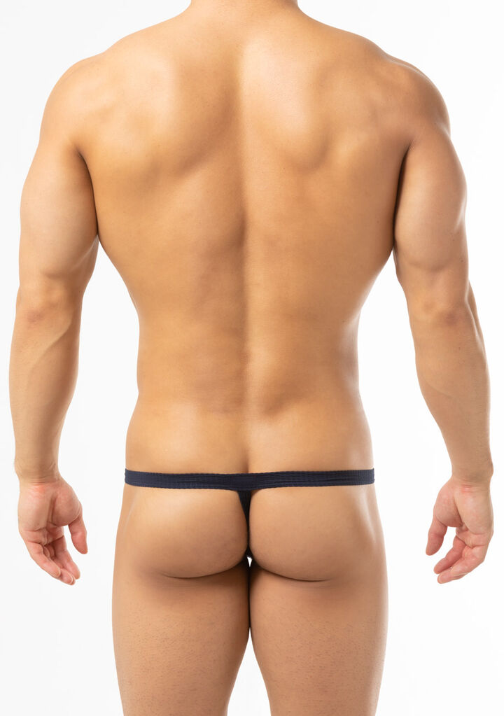 Seersucker Jersey Thong,navy, medium image number 3