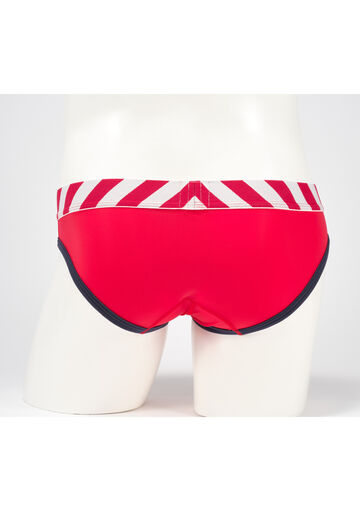 Diagonal Stripe Flat Bikini,red, small image number 2