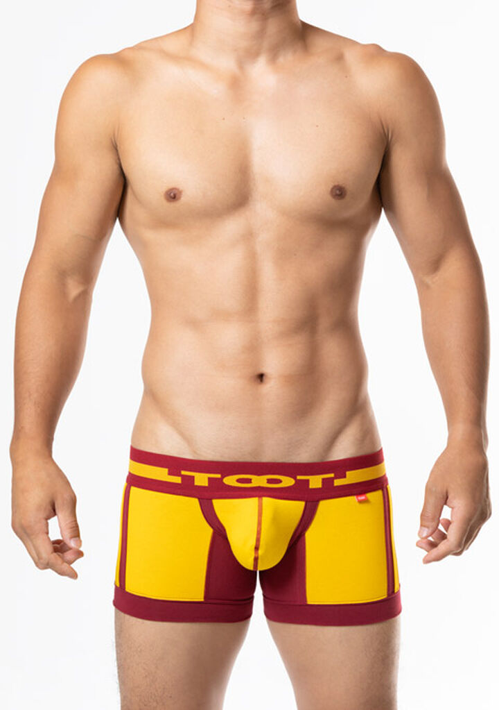 Double Line Short Boxer,darkred, medium image number 1