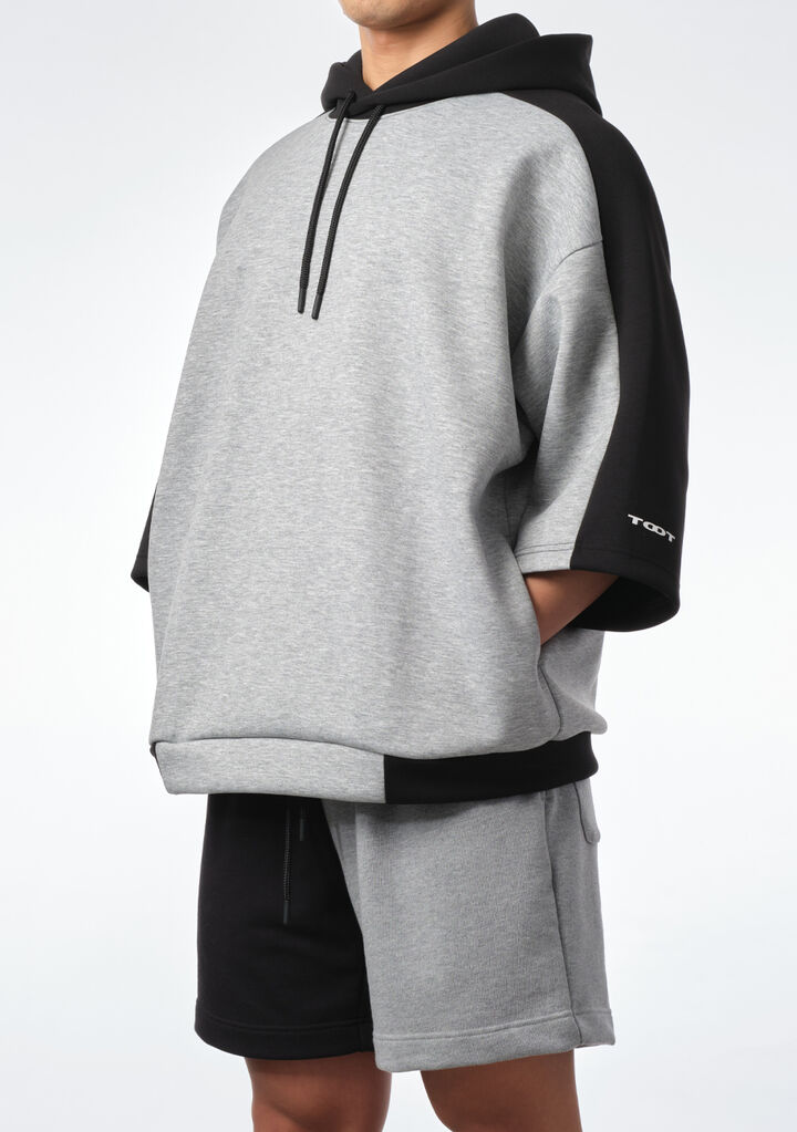 Two-tone Colored Hoodie,gray, medium image number 1
