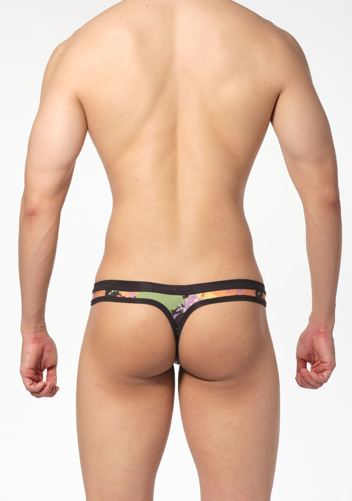 Mixed Paint Thong,ブラック, medium image number 2