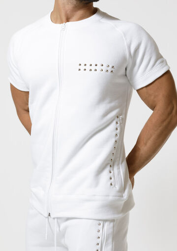 Zip Up sweatshirt,white, small image number 2