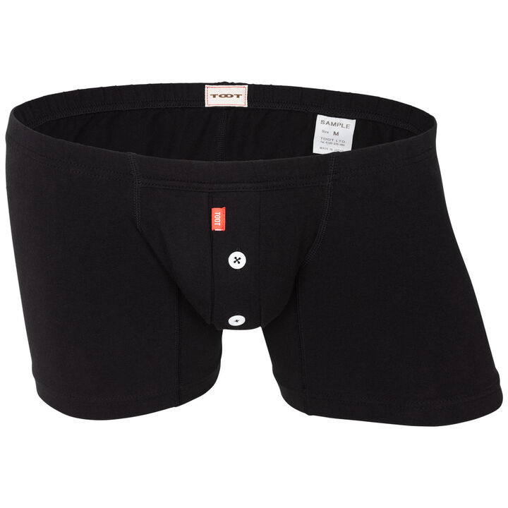 Cotton Long Boxer,black, medium image number 0