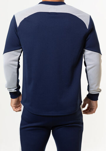 Layered Mesh Pullover,navy, small image number 3