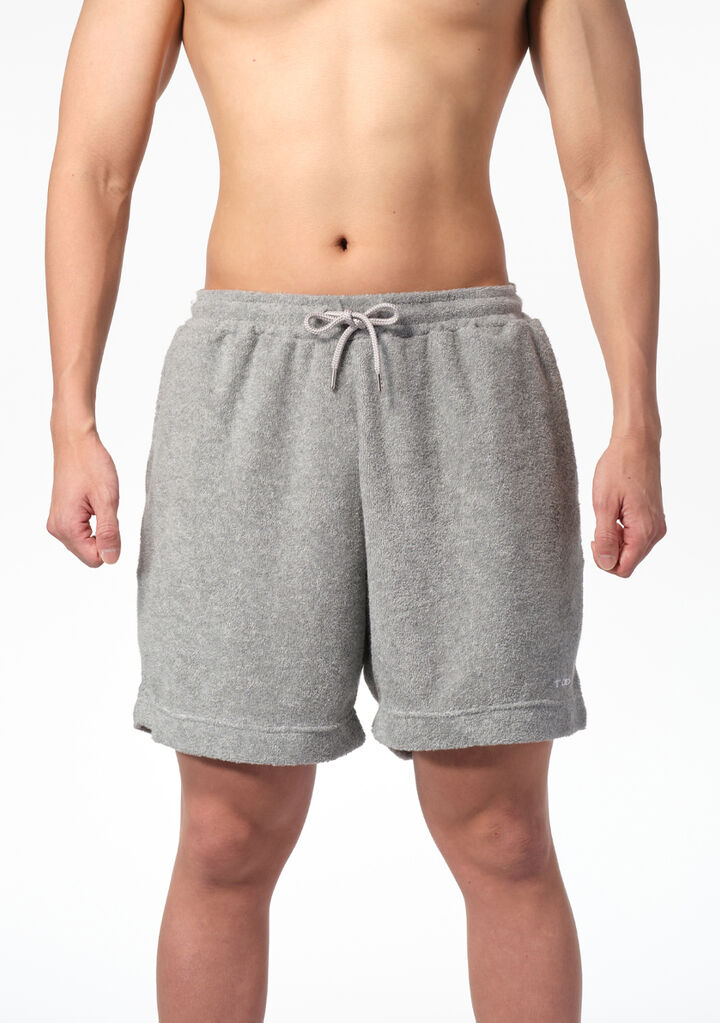 Relaxing Pile Shorts,gray, medium image number 1