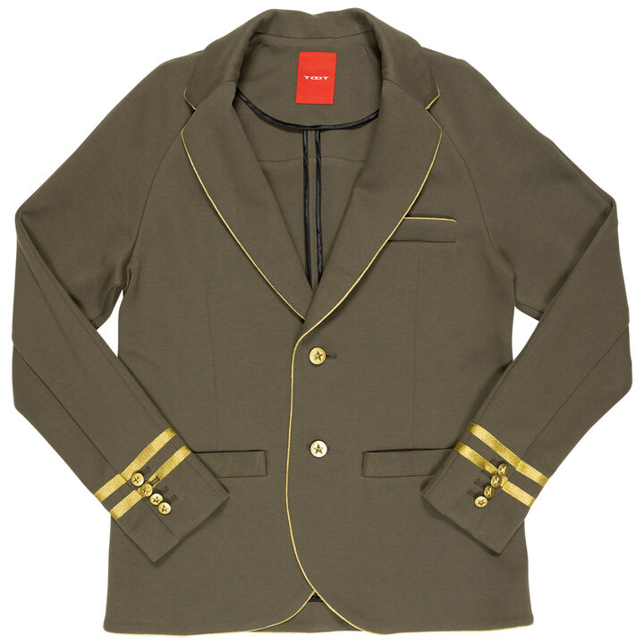 Metallic Hem Fit Jacket,olive, medium image number 0