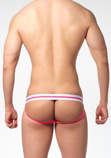 Ribbed Front Jockstrap,pink, small image number 2