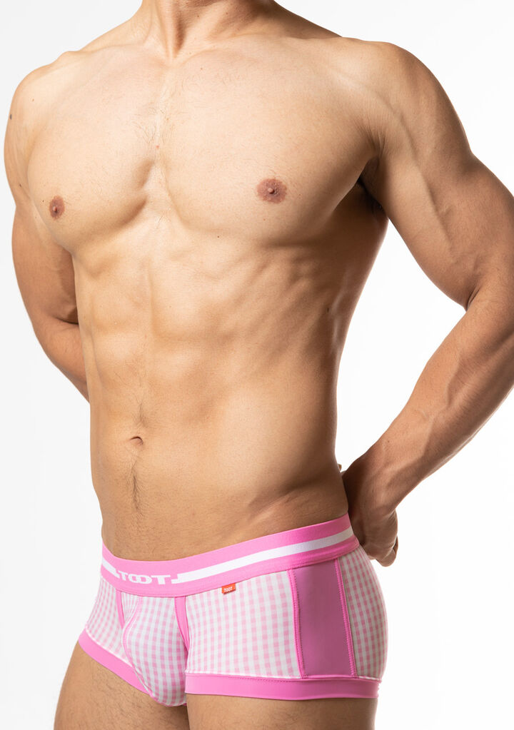 Gingham Check Boxer,pink, medium image number 2