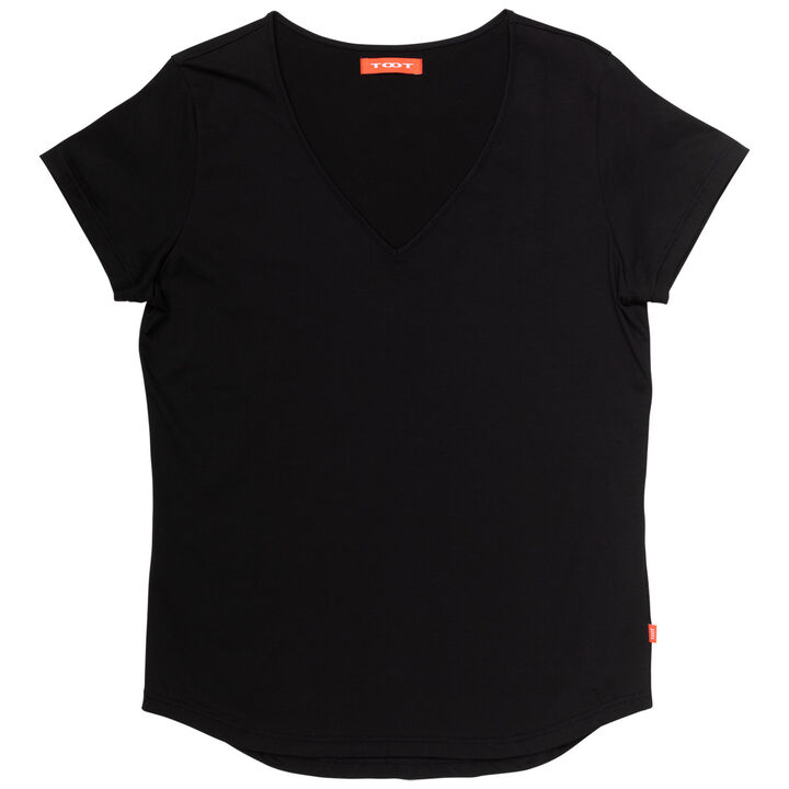 Organic Cotton V-neck T,black, medium image number 0